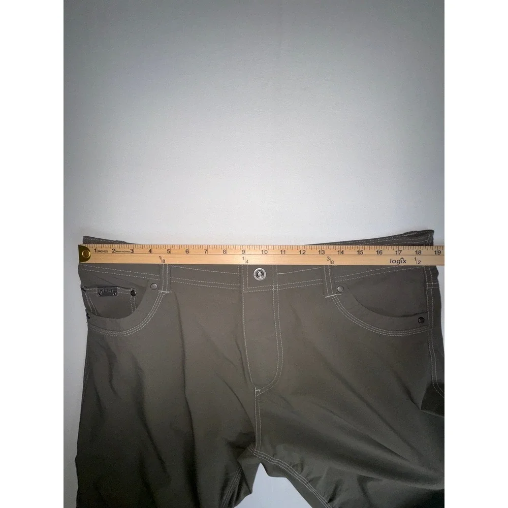 Kuhl Taupe Green Nylon Stretch Mens Hiking Outdoor Trail Utility‎ Pants 38x30